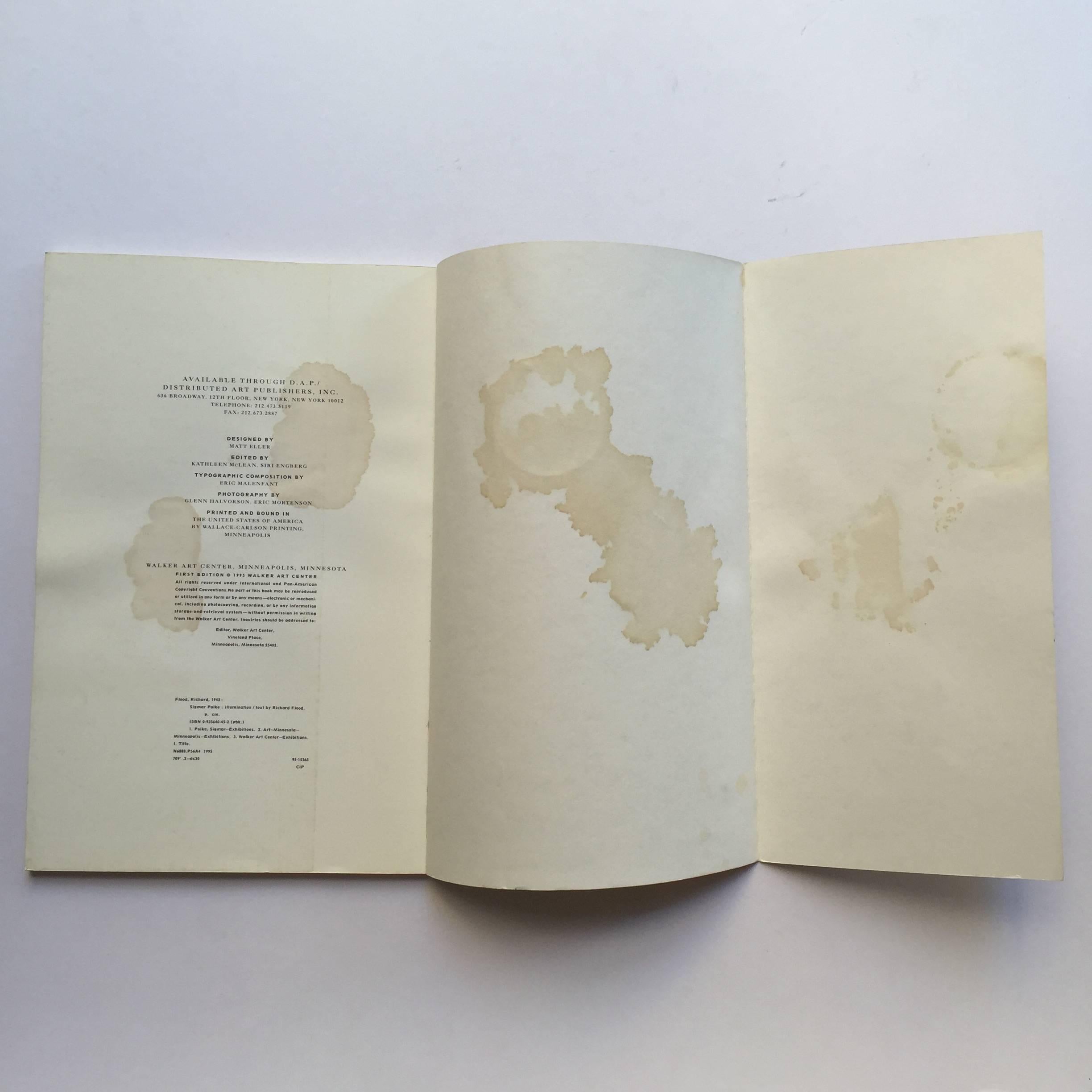 First edition, published by Walker Art Center, Minnesota, 1995

This scarce catalogue was produced for an exhibition of Polke’s works at the Walker Art Centre. Laid out in 8 chapters, we are introduced to a separate body of works, with quotes,