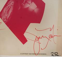 Robert Rauschenberg Poster "Speaking in Tongues, Talking Heads, " Signed 1983