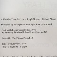 Timothy Leary–The Psychedelic Experience, First UK Edition, 1971