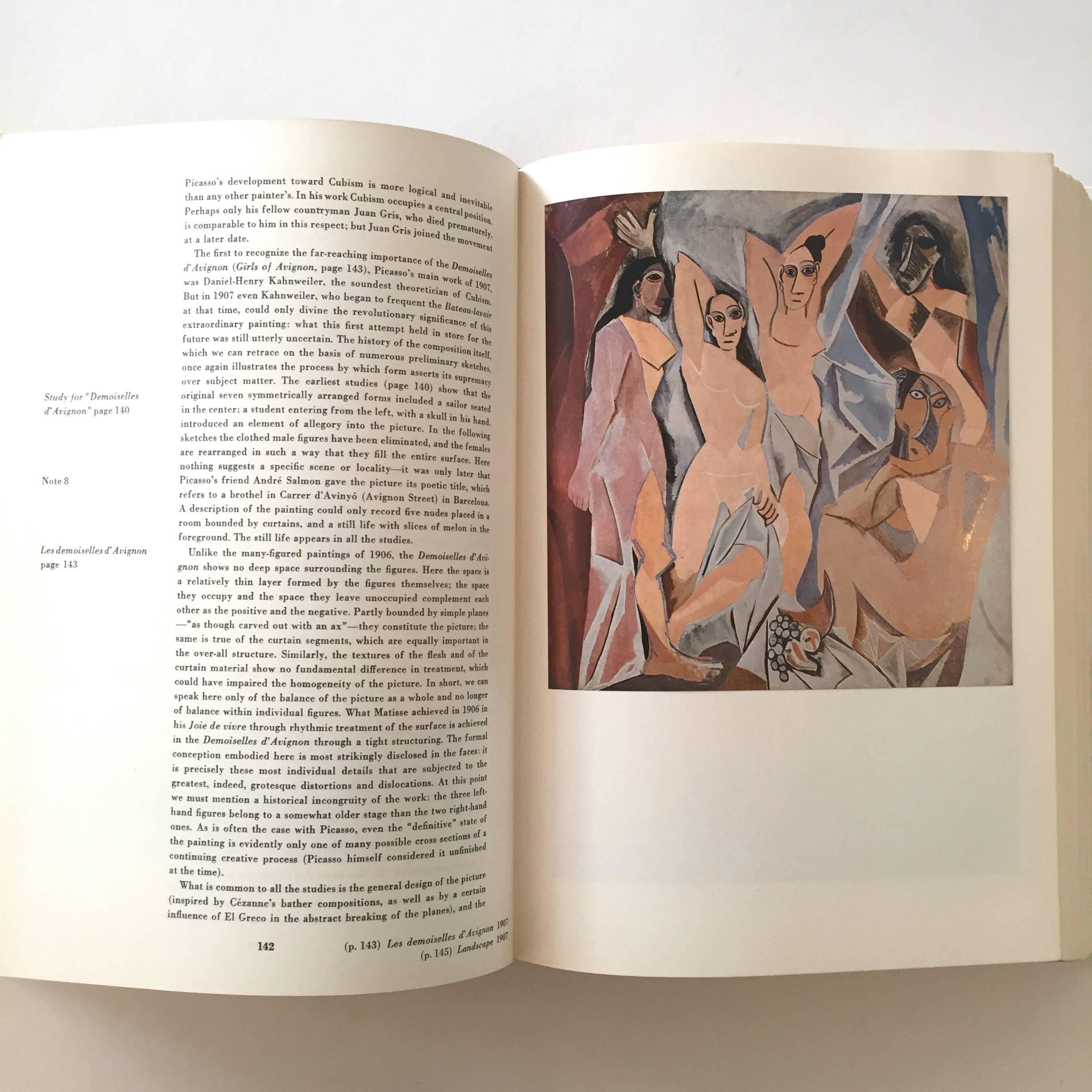 First edition, published by Harry N. Abrams, Inc., New York, 1955

with a beautiful cover design made especially for the book by Picasso, this comprehensive oversized monograph covers Picasso’s career up until 1955. With 606 reproductions, the book