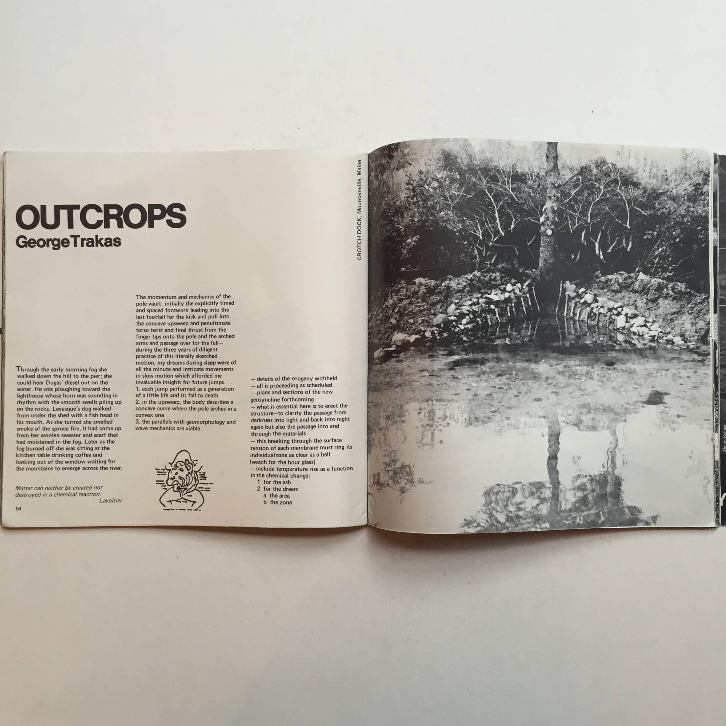 Published by Kineticism Press, New York, 1971

‘Avalanche’ was an important artists’ journal published quarterly throughout the first half of the 1970s, closely associated with post-Minimalist, post-studio conceptual artists in the United States