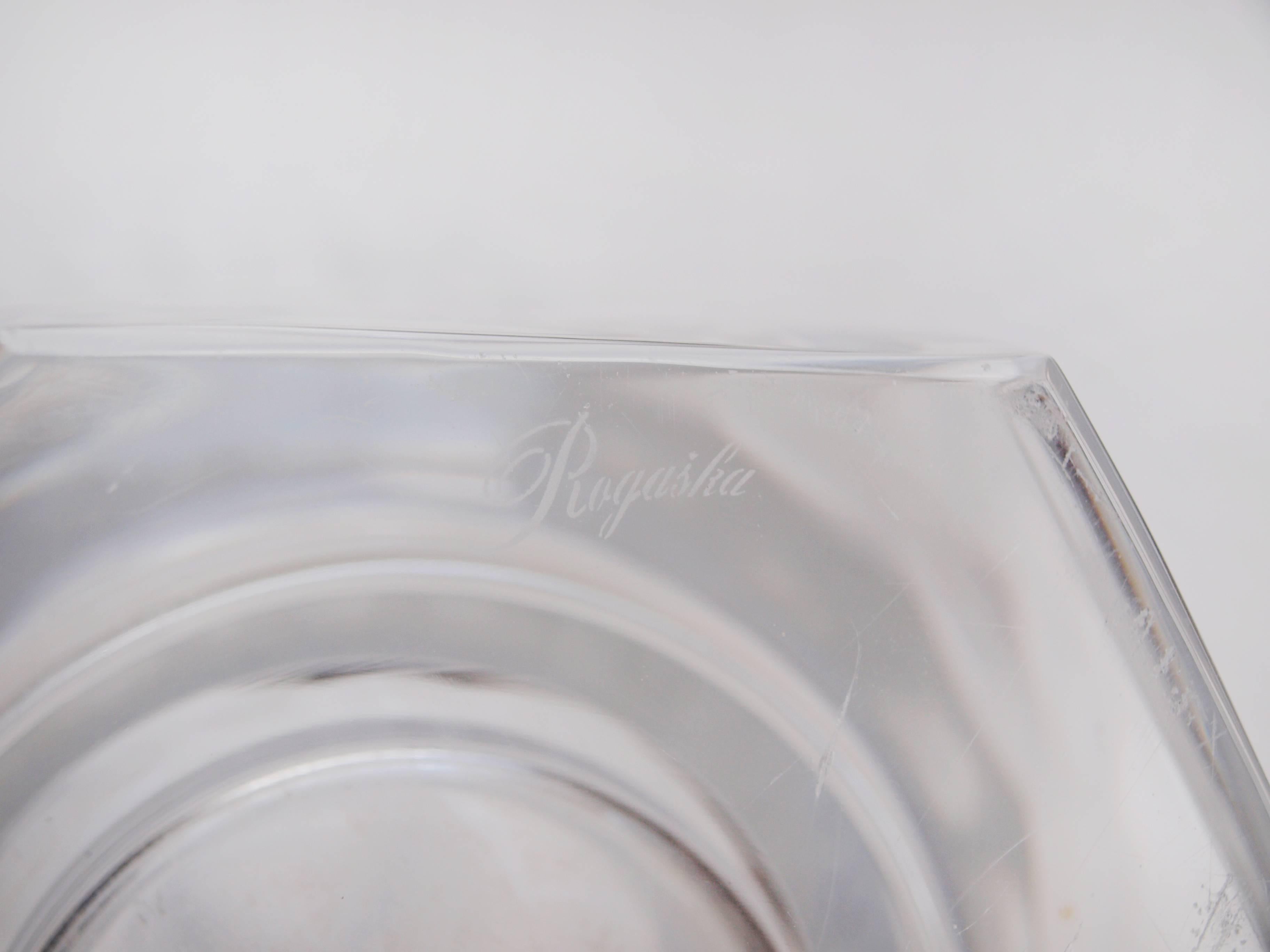 A beautiful an extremely large vase by Rogaska.
Rogaska Crystal is a world recognized luxury brand of high quality lead crystal located in Slovenia EU, about four hours east of Venice, and is among the global leaders of high quality crystal making.