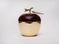Apple Ice Bucket  Gold and Tortoise Shell- the Turnwald Collection, 1970s