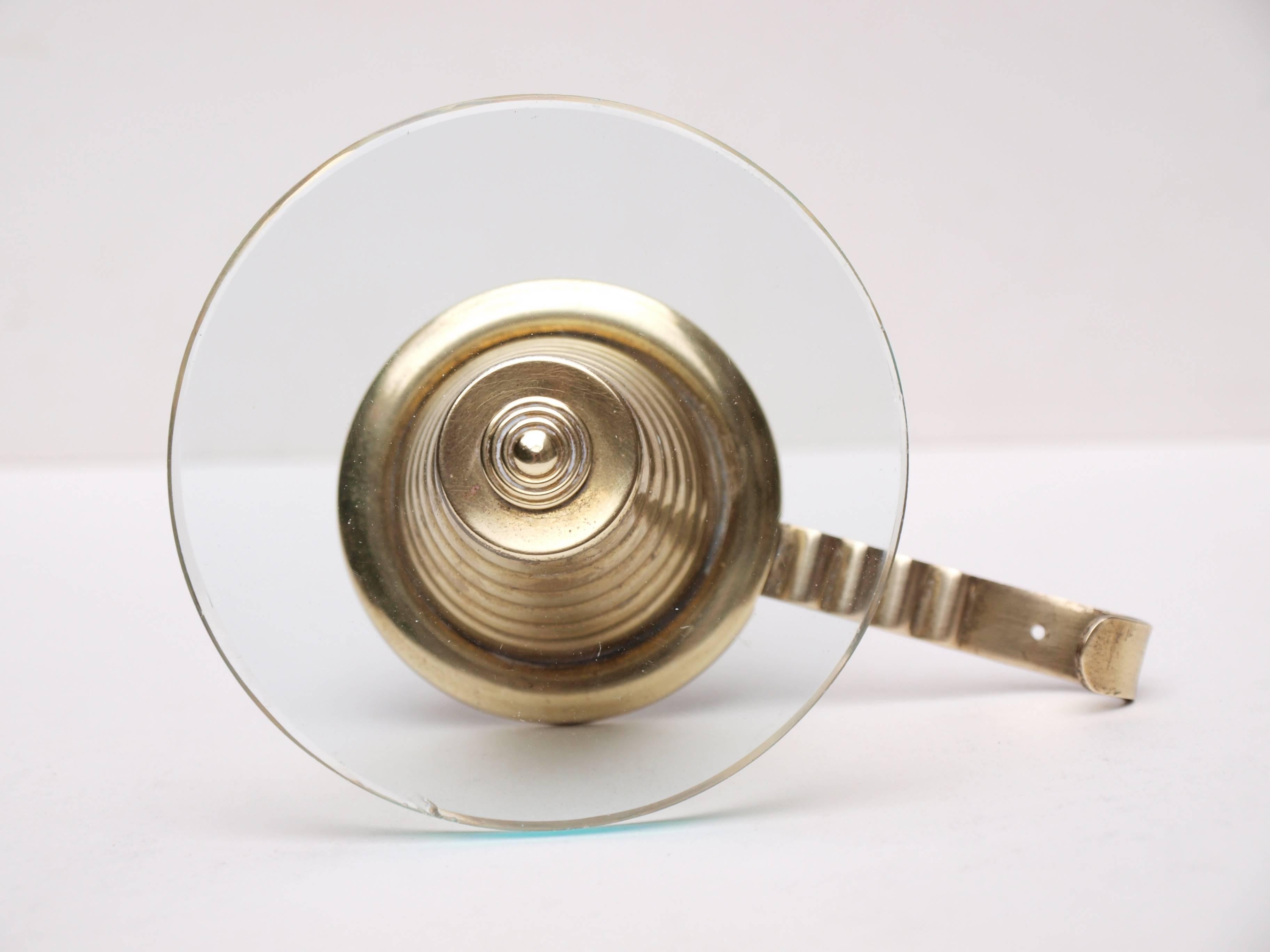 Set of Four Italian Brass and Glass Wall Mounted Coat Hooks at 1stDibs