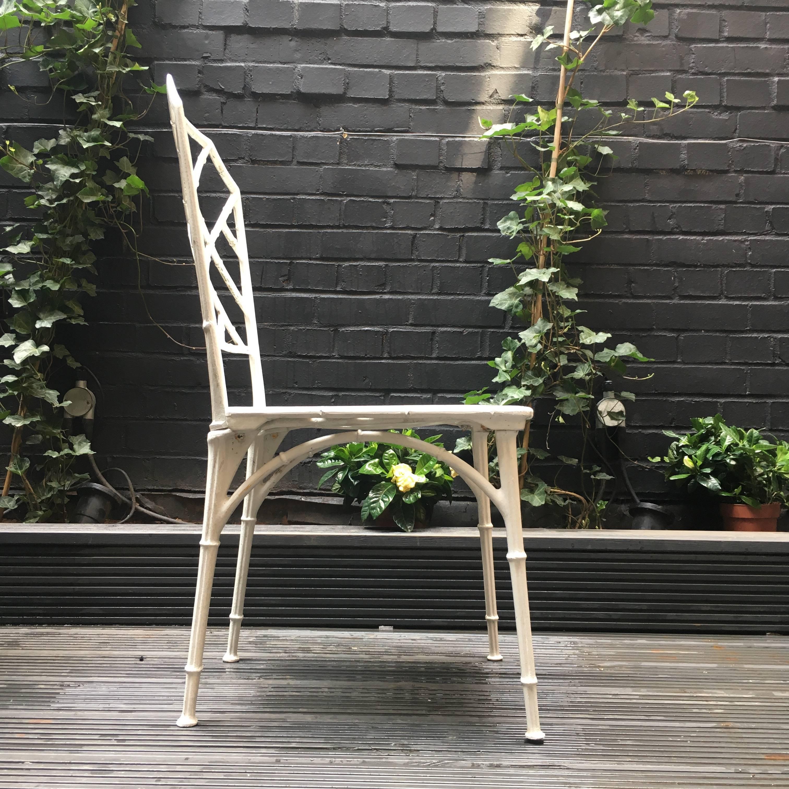 1960s Faux Bamboo Patio Set in the Style of Brown Jordan  In Good Condition In London, GB