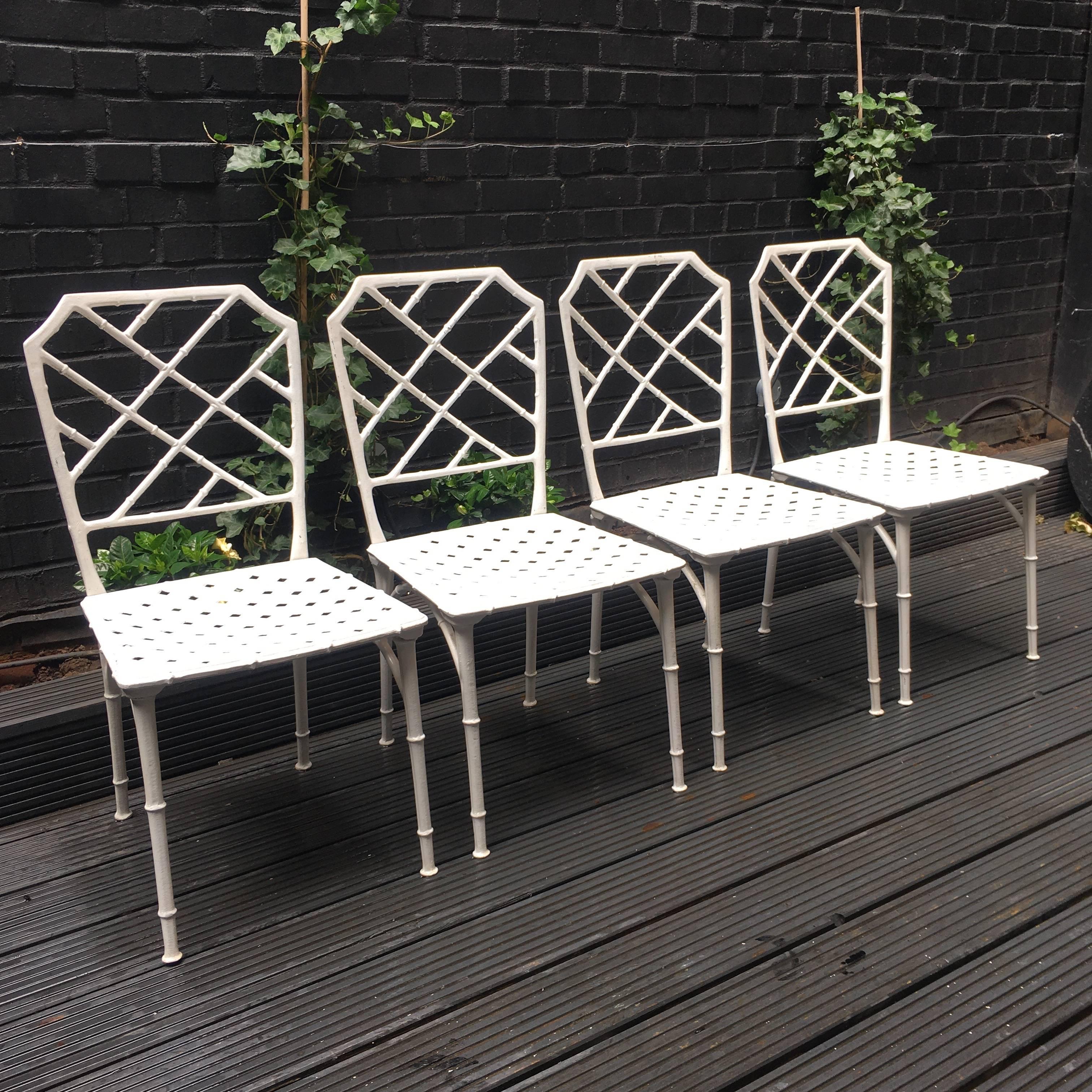 Mid-20th Century 1960s Faux Bamboo Patio Set in the Style of Brown Jordan 