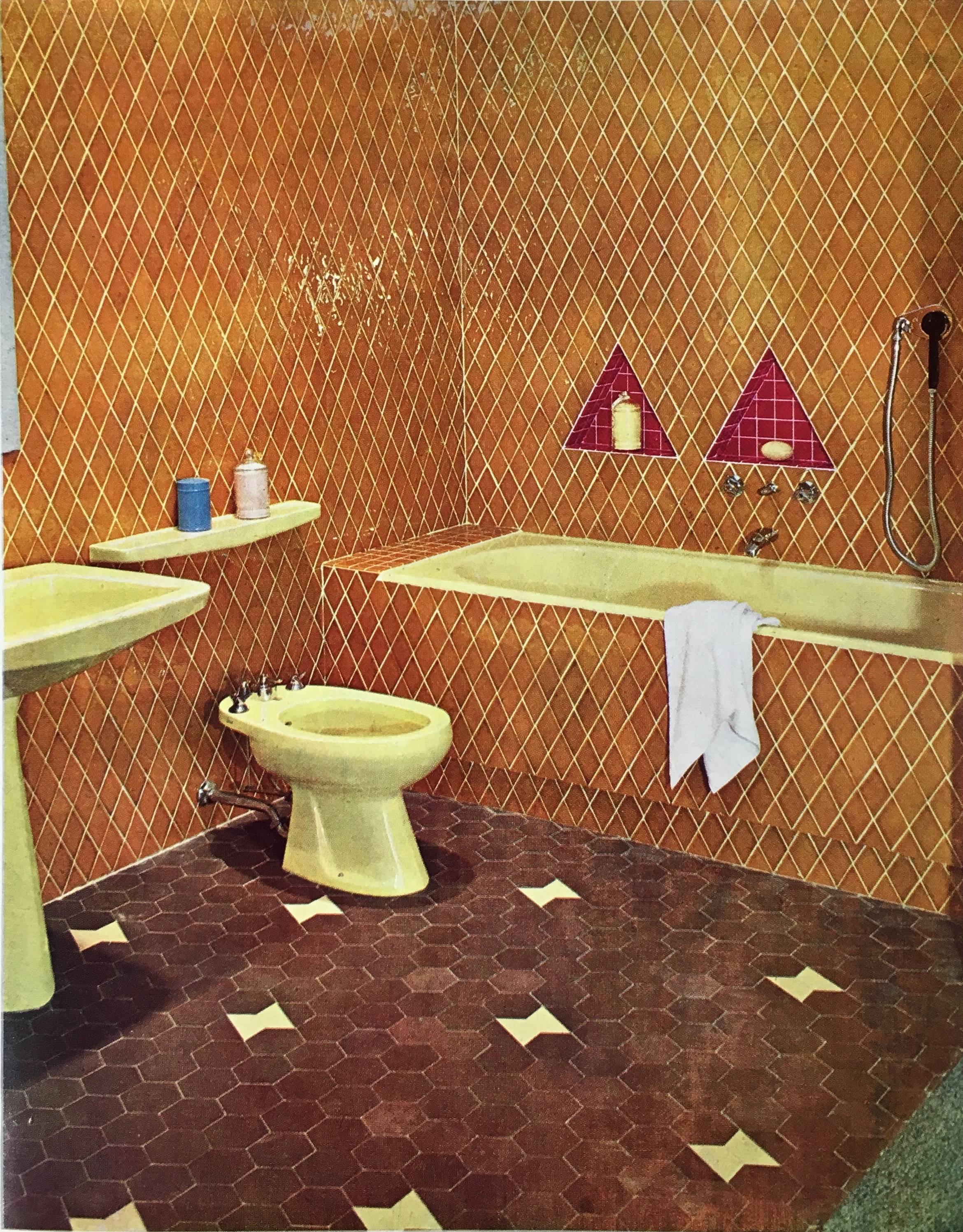 Mid-Century Modern Wonderful Book on Bathroom Interiors, 1965