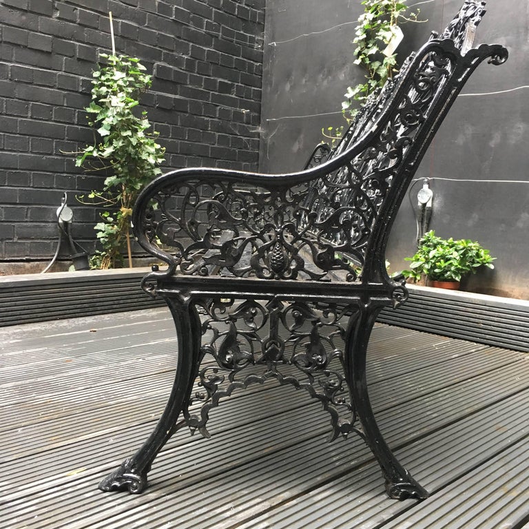 Original Coalbrookdale Cast Iron Garden Bench, 1853 at 1stdibs