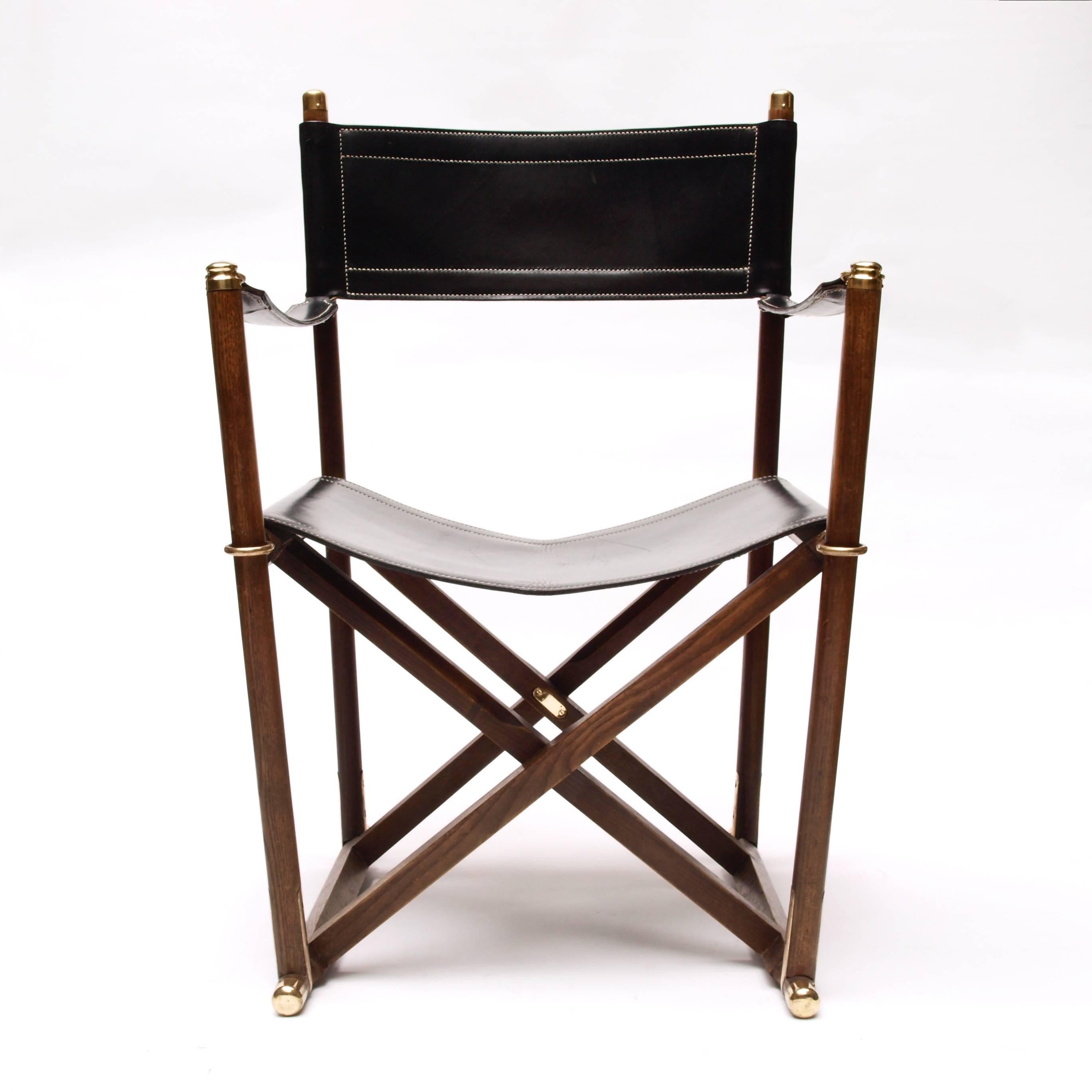Danish Important Pair of Mogens Koch MK-16 Folding Campaign Chairs