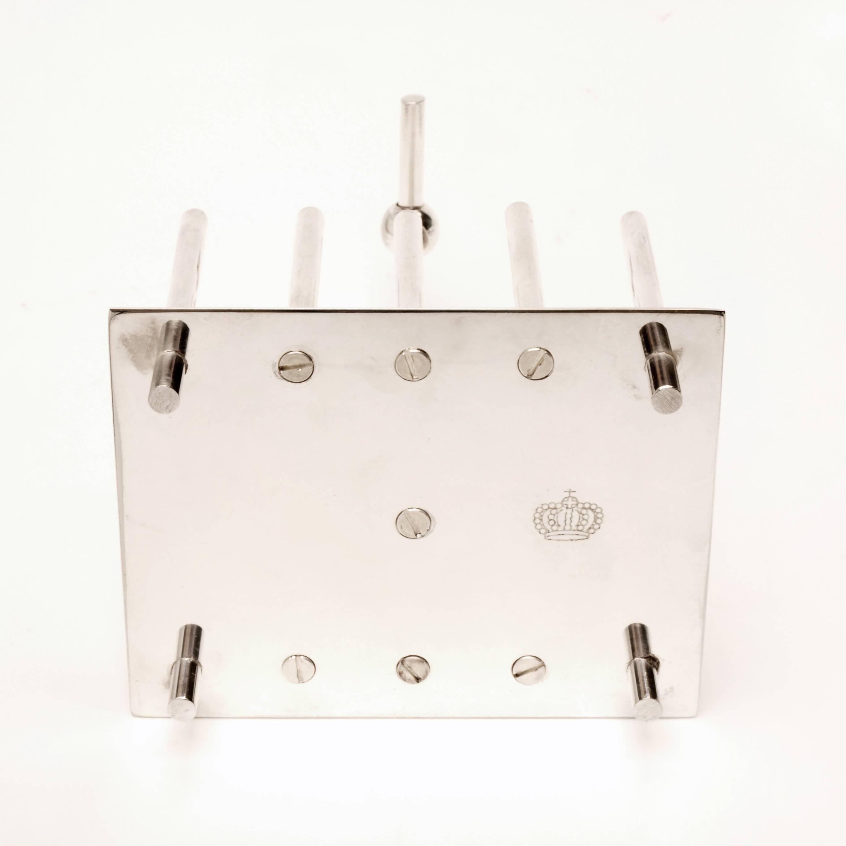 20th Century Christopher Dresser Style Silver Plated Toast Rack