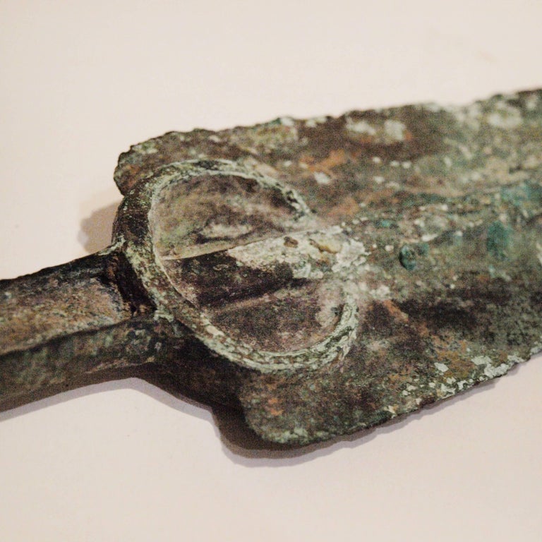 Ancient Crescent Hilt Bronze Luristan Dagger, 10001200 BC at 1stDibs