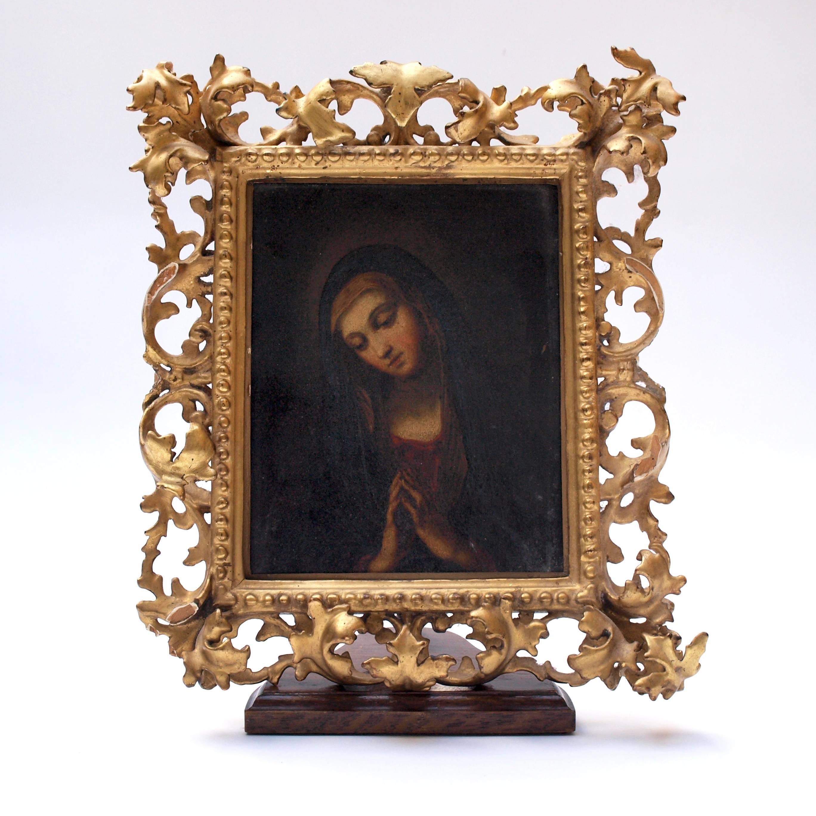 Early 18th Century Oil Painting of Madonna in the Manner of Bellini 1