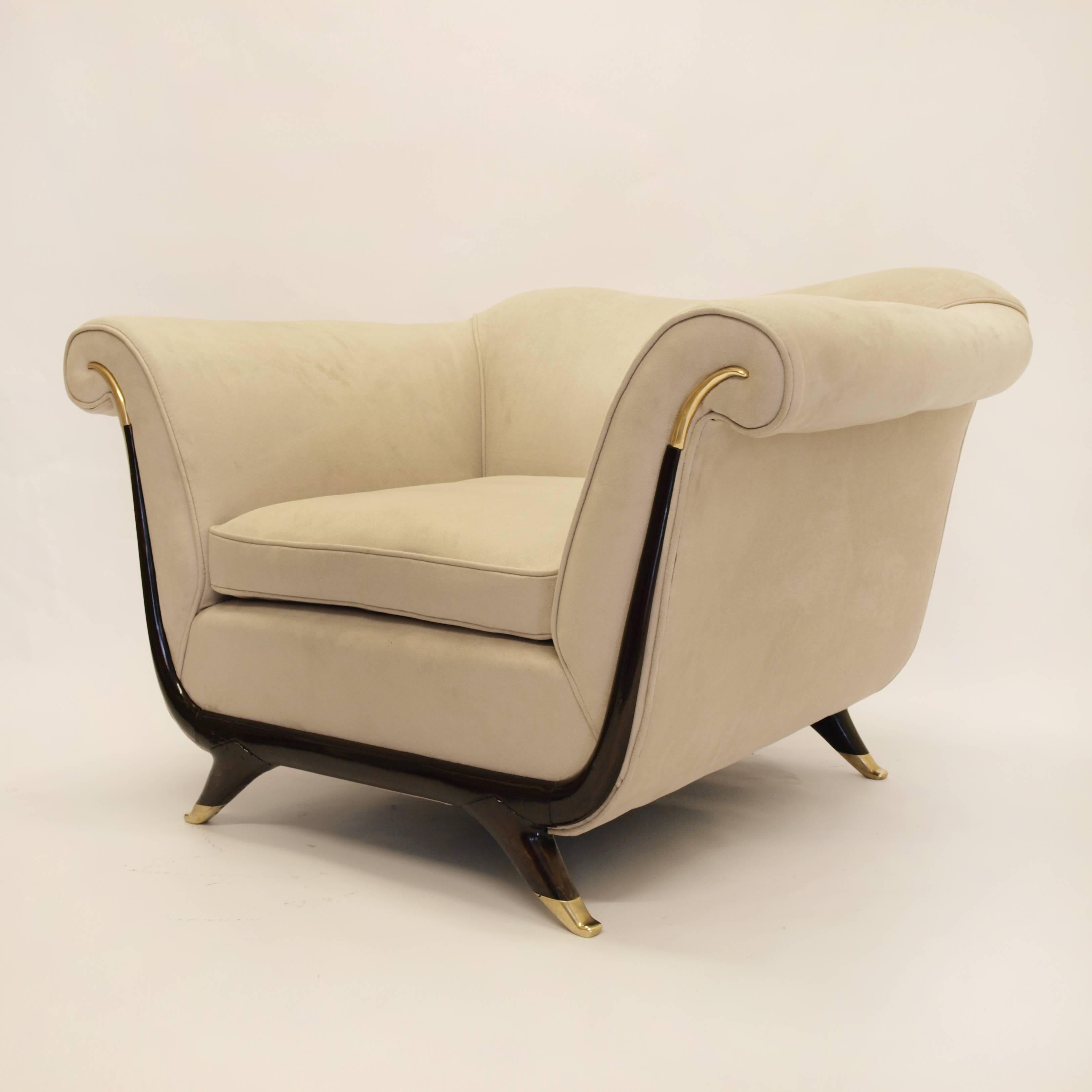Pair of 1940s Armchairs Attributed to Guglielmo Ulrich 4