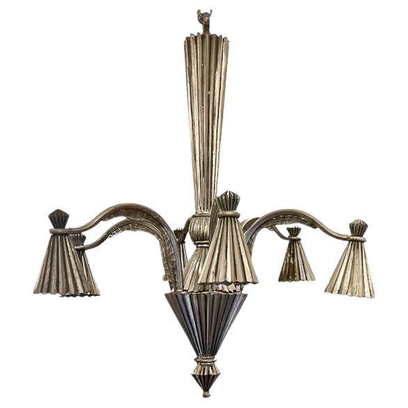 Lampadario modernista viennese Dagobert Peche del 1910 circa