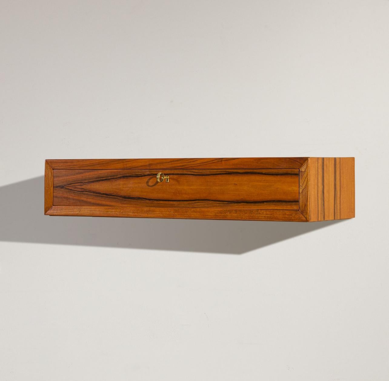 Wood Italian Floating Console Attributed to Piero Bottoni circa 1940 For Sale