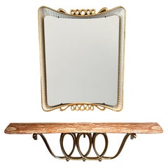Osvaldo Borsani (1911-1985) Floating Console and Mirror creating in 1946