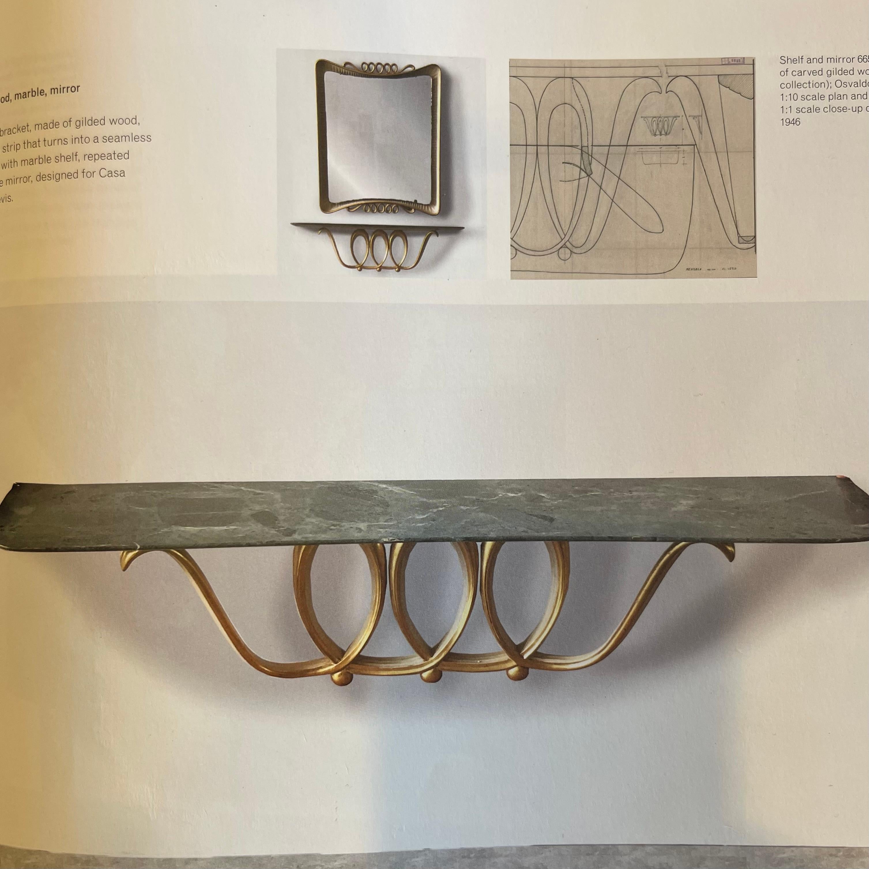 Osvaldo Borsani (1911-1985) Floating Console and Mirror creating in 1946 For Sale 3