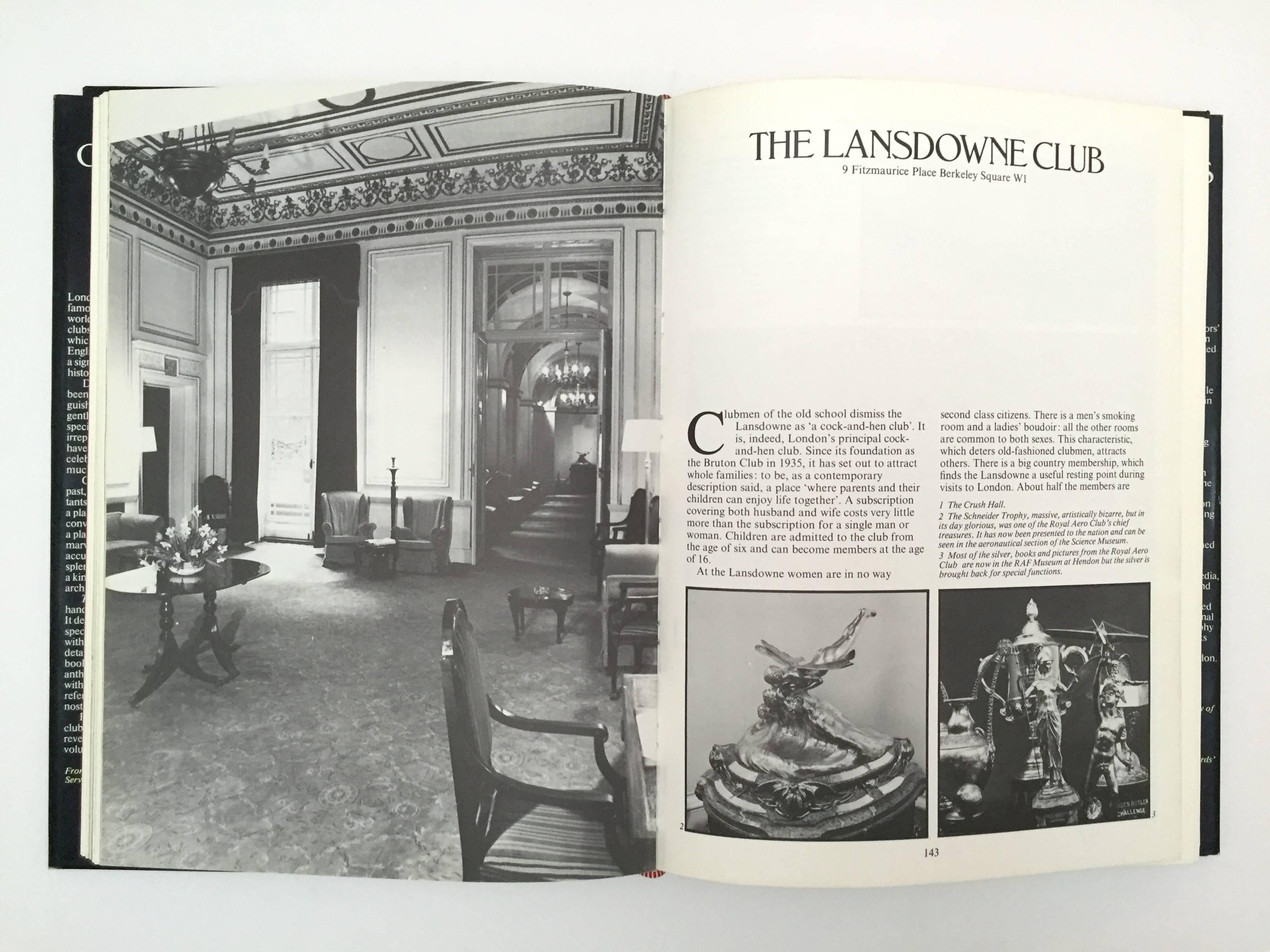 British Gentlemen’s Clubs of London, Anthony Lejeune & Malcolm Lewis - 1979