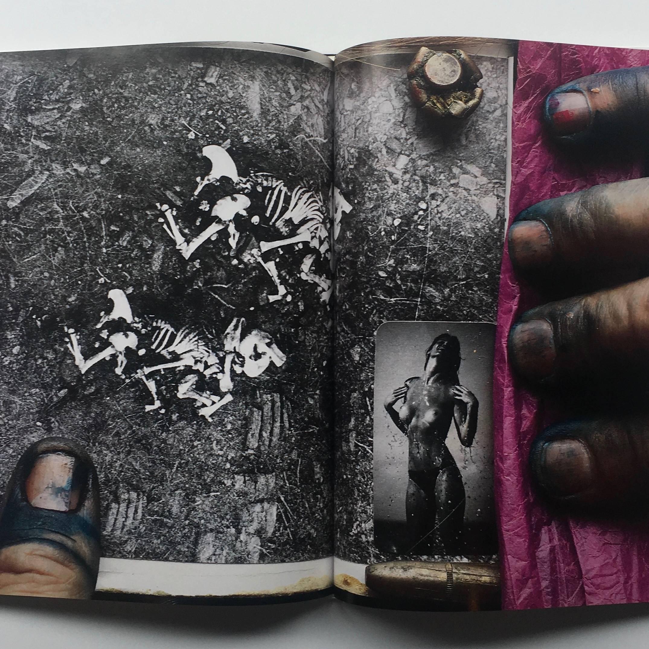 First edition, hardcover, published by Libro Port Publishing, Japan, 1993.

“From a Dead Man’s Wallet: Confessions of a Bookmaker.” 

A striking and surreal record of Peter Beard’s Diaries, which themselves are equally as surreal. Collages of