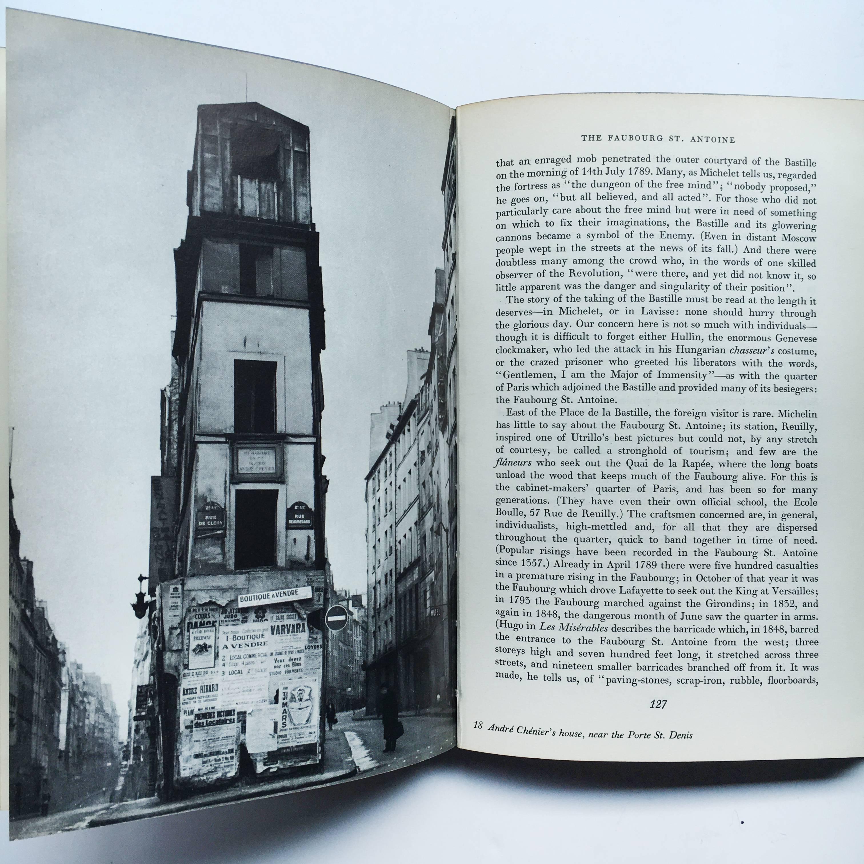 First edition, published by Batsford, 1960.

Braissais's mesmeric photographs captures the everyday essence of Paris lead by John Russelli's elegant and erudite tour of the city, its character, its neighborhoods, its institutions, in what is