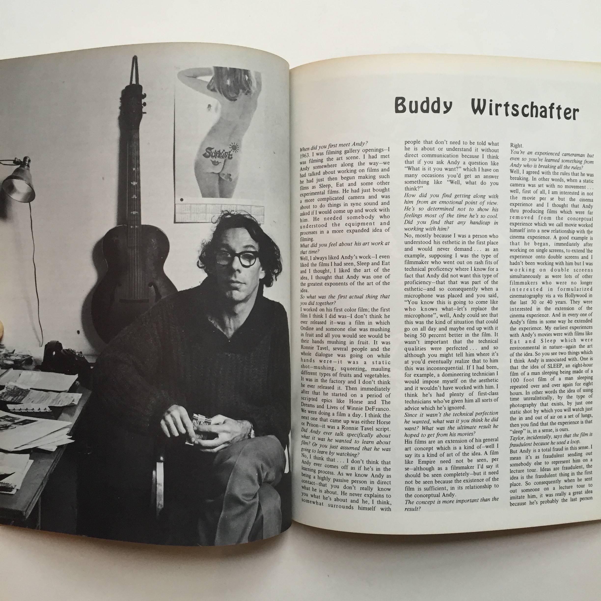 20ième siècle John Wilcock The Autobiography & Sex Life d'Andy Warhol
