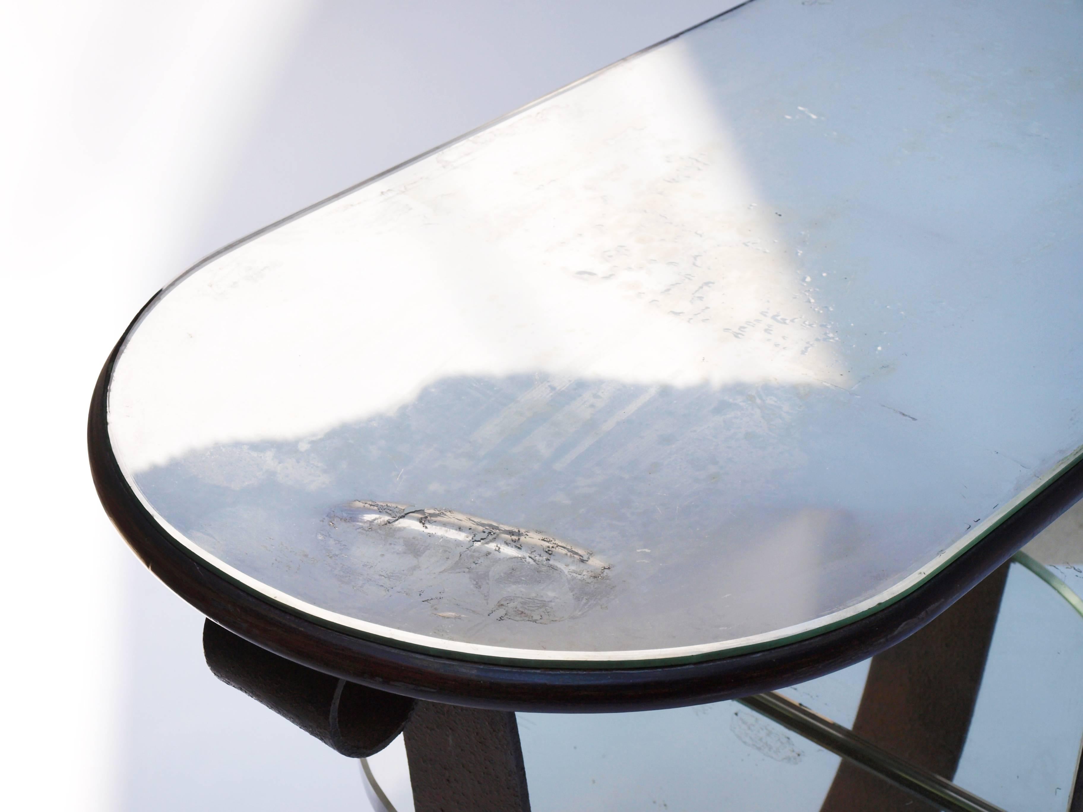 1940s Double-Sided Italian Mirrored Table 5