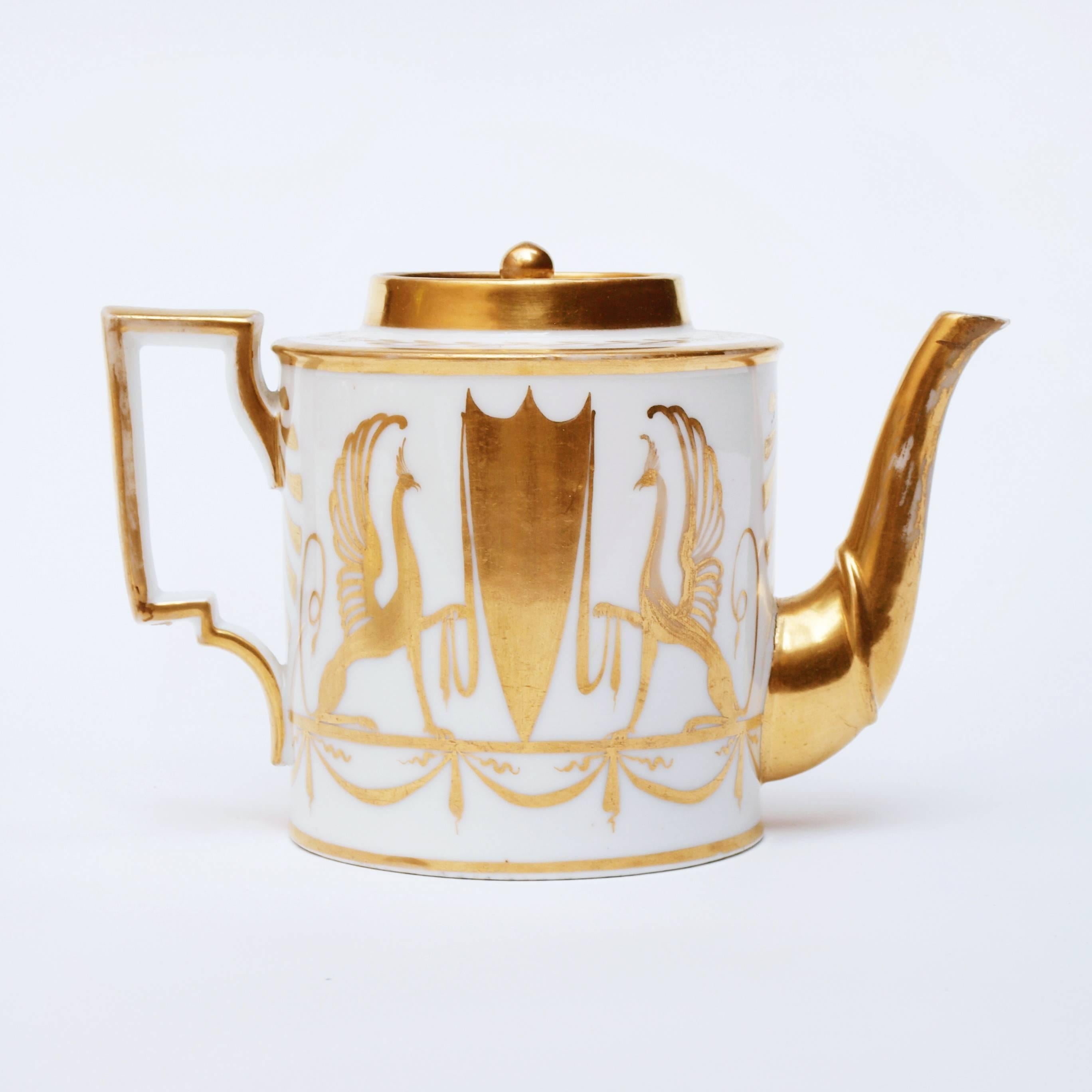 Early 19th Century Paris White Porcelain Teapot 1