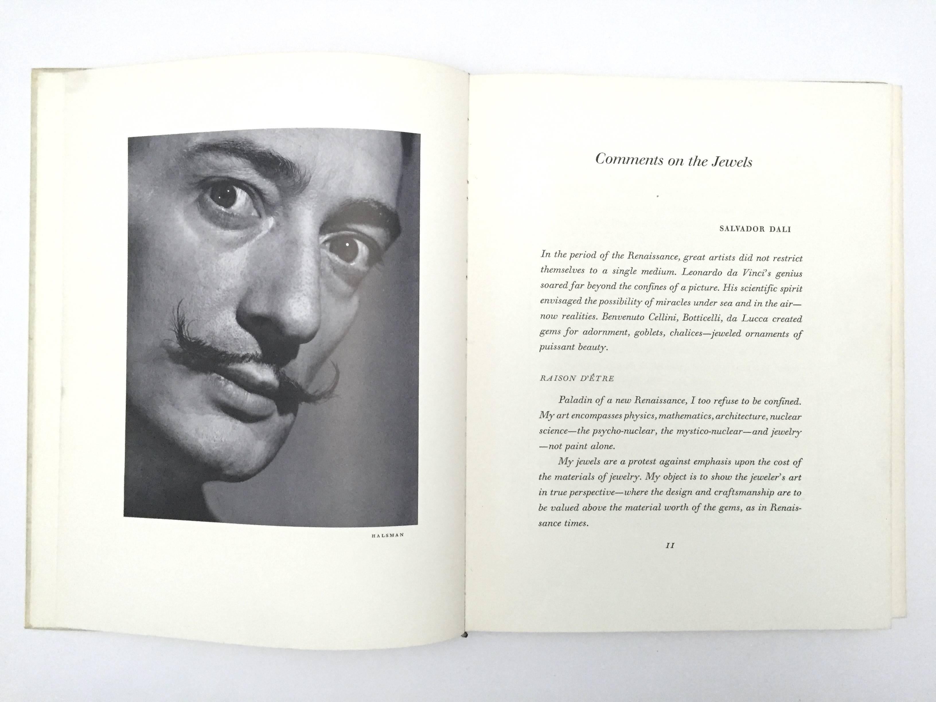 This beautiful book showcases the jewels with tipped in photograph plates that Dali created in collaboration with the great jewellers. The designs follow many of the themes and motifs he addresses in his other works, with biblical imagery and