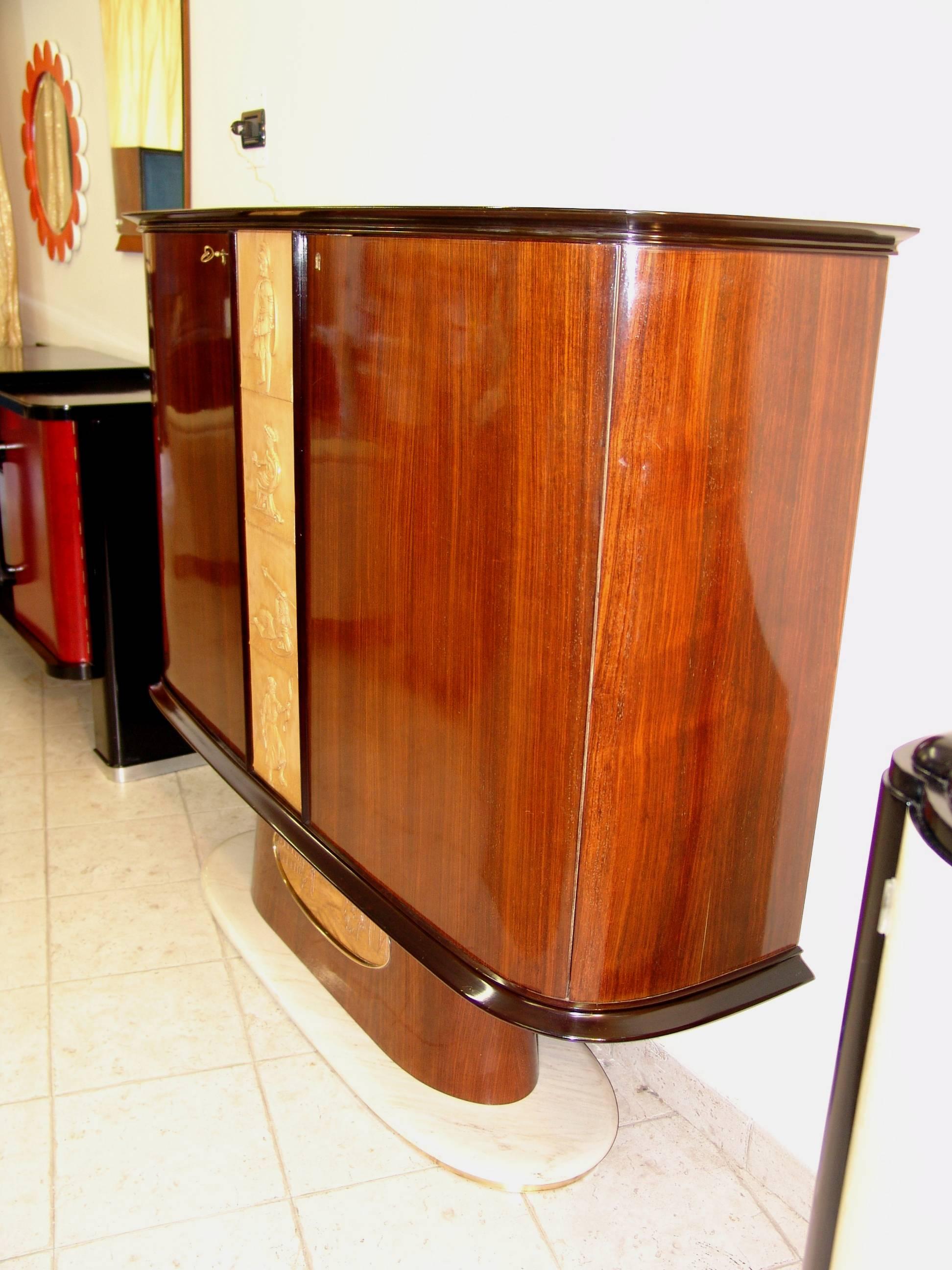 1940s Bar Cabinet Attributed to Osvaldo Borsani Design 1