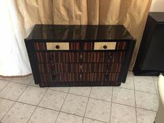 Italian Art Deco Macassar Ebony Shagreen Dresser