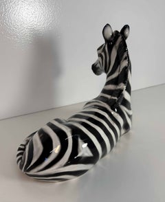 Glazed Ceramic Zebra Sculpture, Bassano, Italy