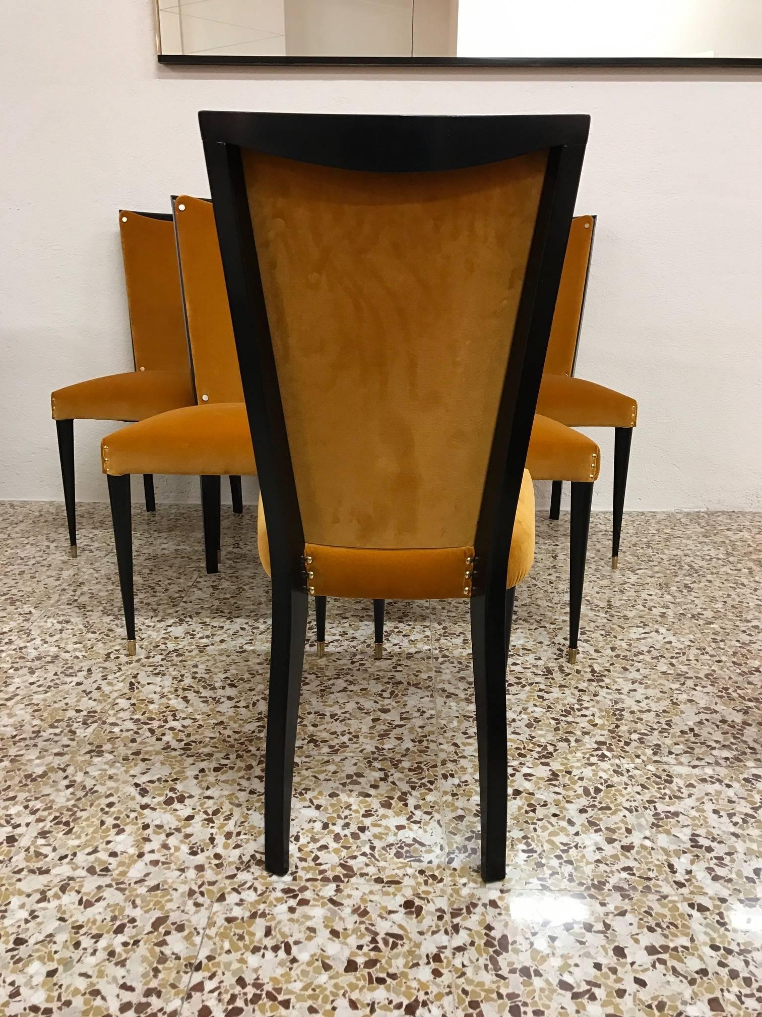 1950s Unusual Set of Six Chairs In Excellent Condition In Meda, MB