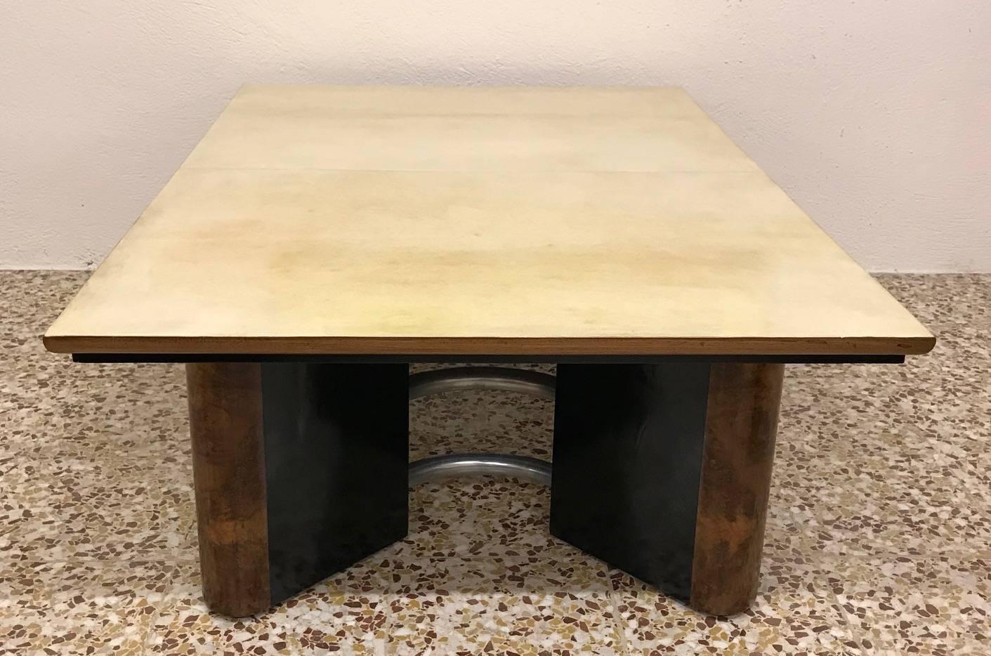 Mid-20th Century Italian Art Deco Parchment Coffee Table