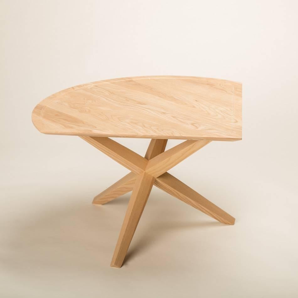 Contemporary Solid Ash Jack Base End Table For Sale