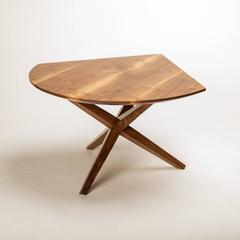 Solid Walnut Jack Base Corner Table