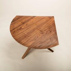 Solid Walnut Jack Base Corner Table