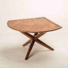 Solid Walnut Ledge Top Corner Table