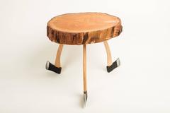 Axe Handle Base Rustic Pine Coffee Table