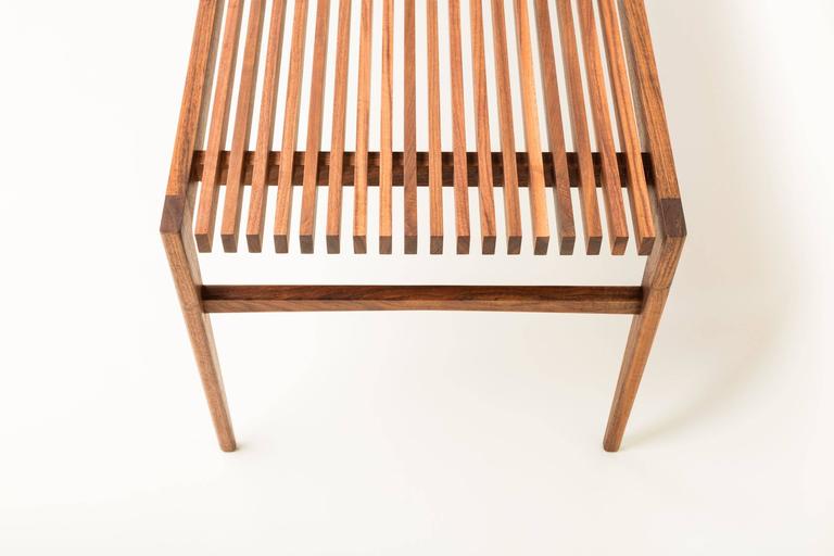 Handmade Walnut Slat Bench