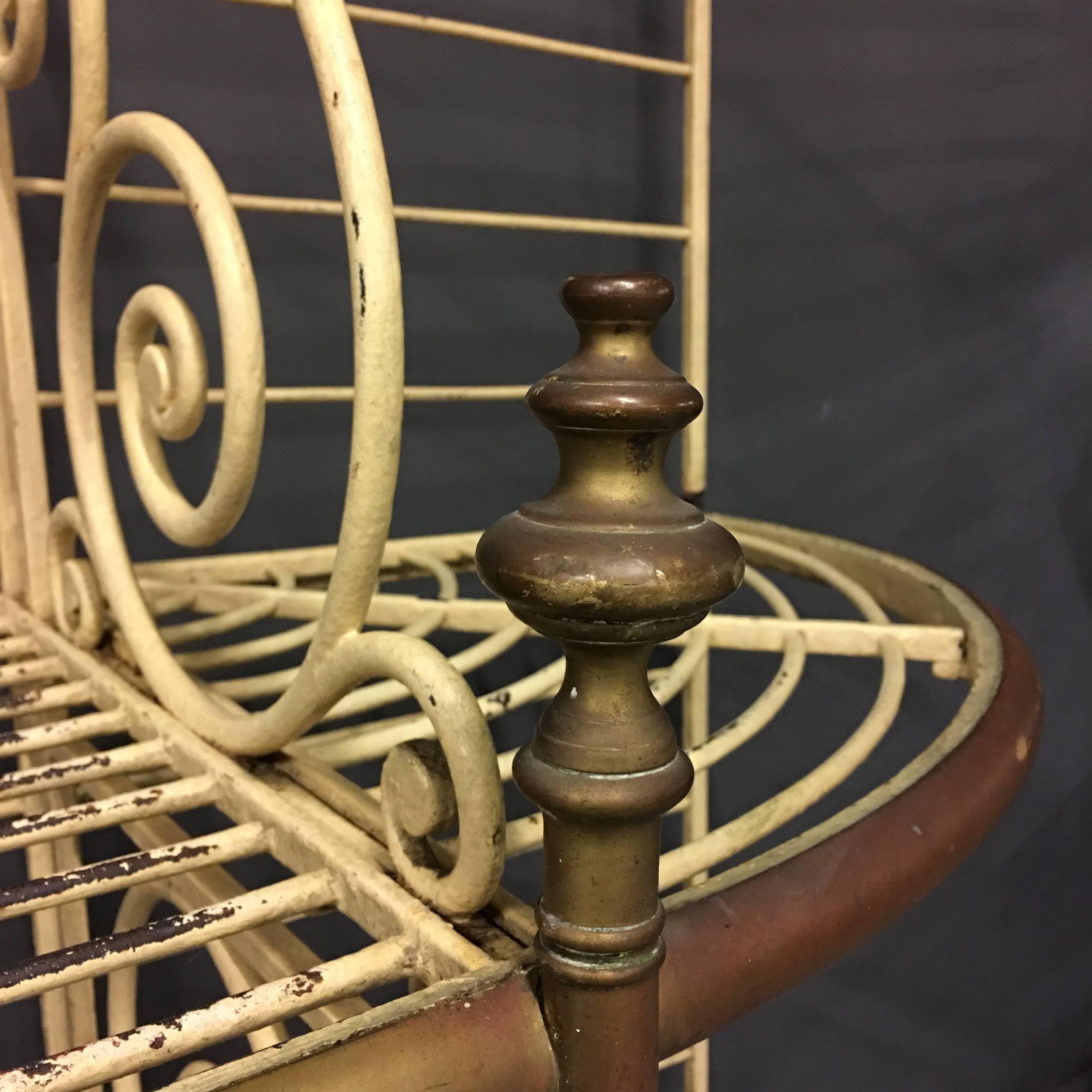 Antique Bakers Rack of Metal and Brass, France, 1920 For Sale 2