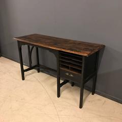 Antique Ebonized Bent Wood Desk