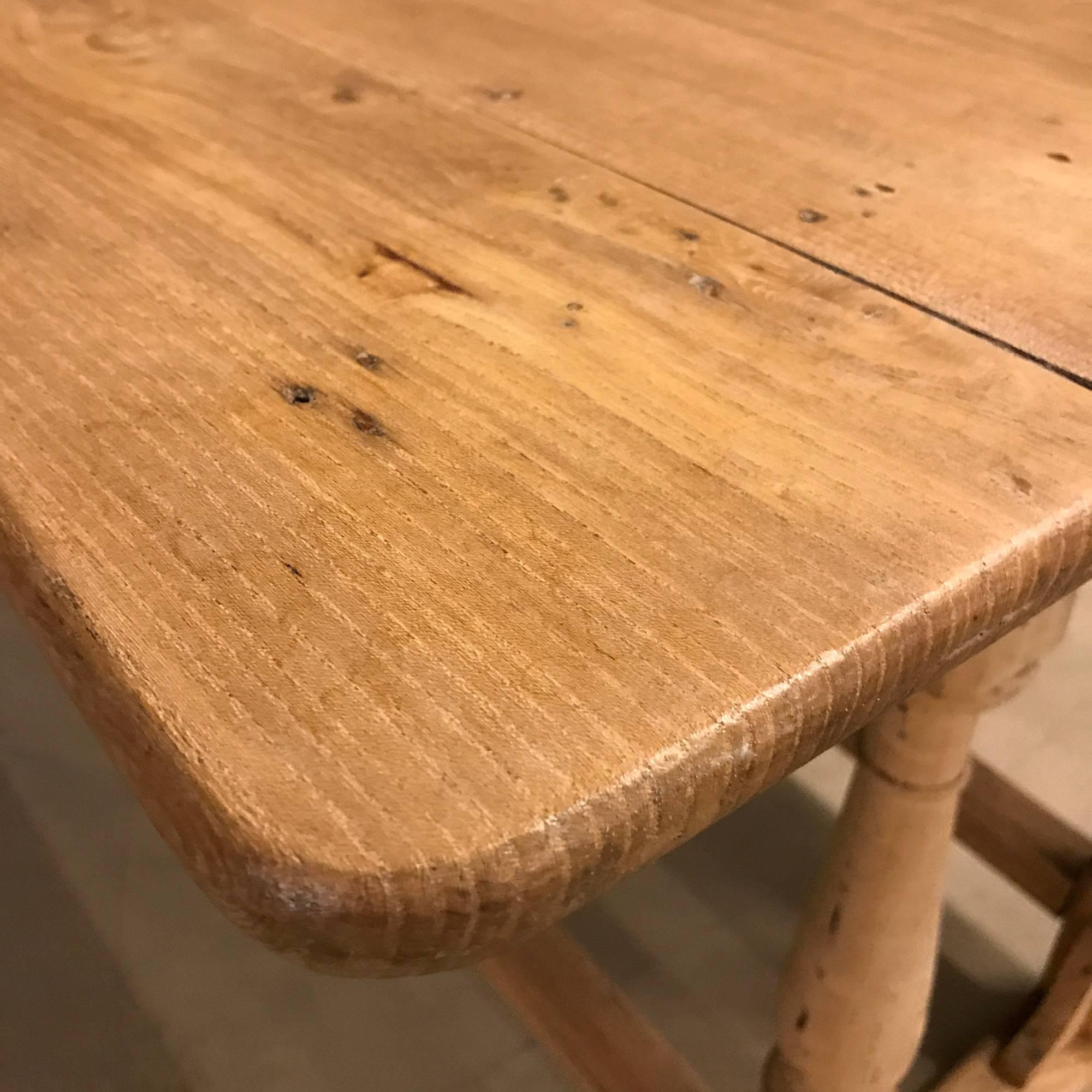 19th Century French Antique Bleeched Oak Farmhouse Table
