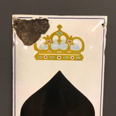 Pair of Big Enamel King of Spades Poker Signs