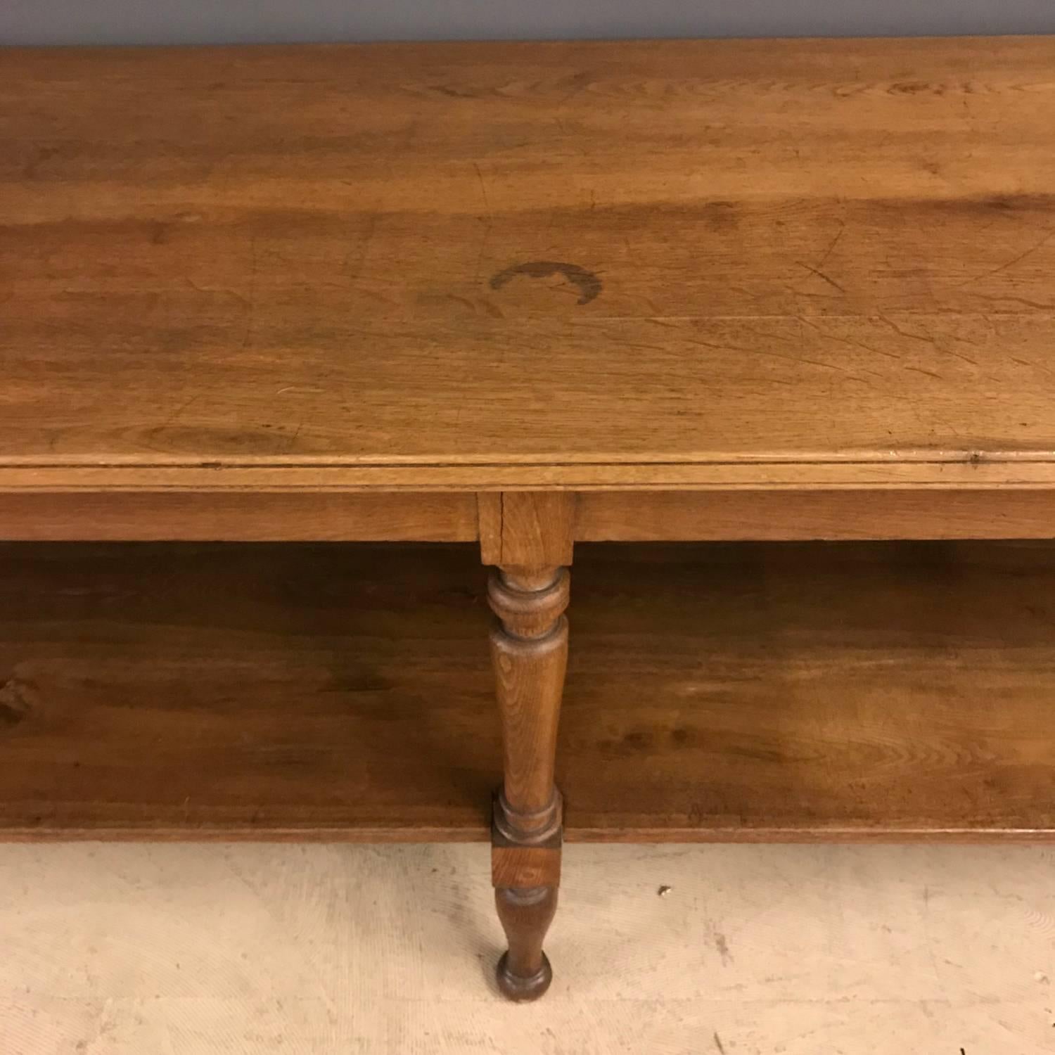 Oak Elegant French Antique Drapers Table, 19th Century