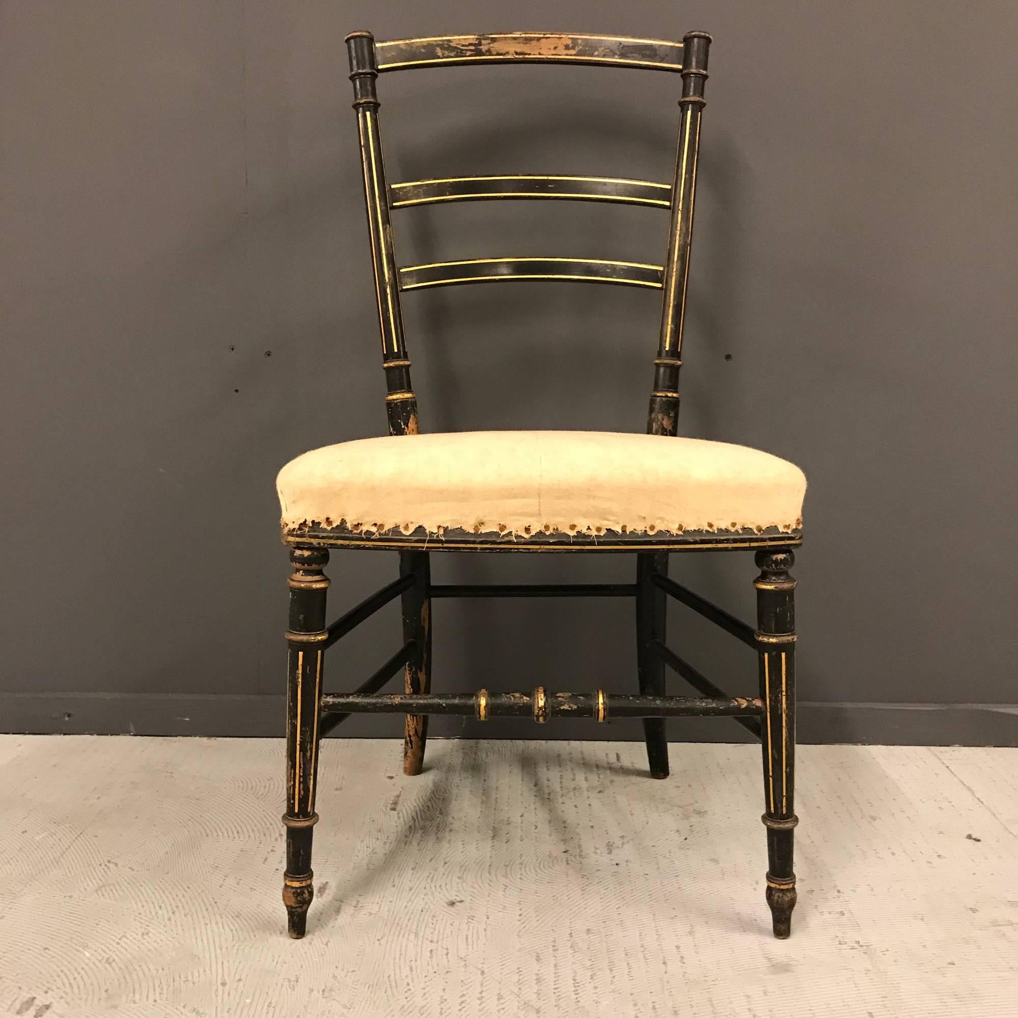 French Antique Stripped Napoleon III Chair, 19th Century In Good Condition For Sale In Ulft, Gelderland