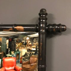 Black Faux Bamboo Mirror