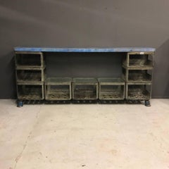 Blue Industrial Shelving Unit by Hrdla Design