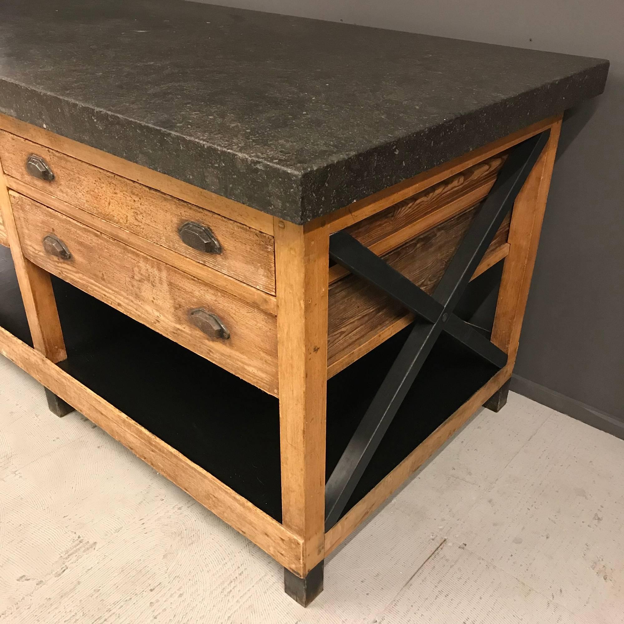 20th Century Belgian Lithographers Workbench from Brussels For Sale