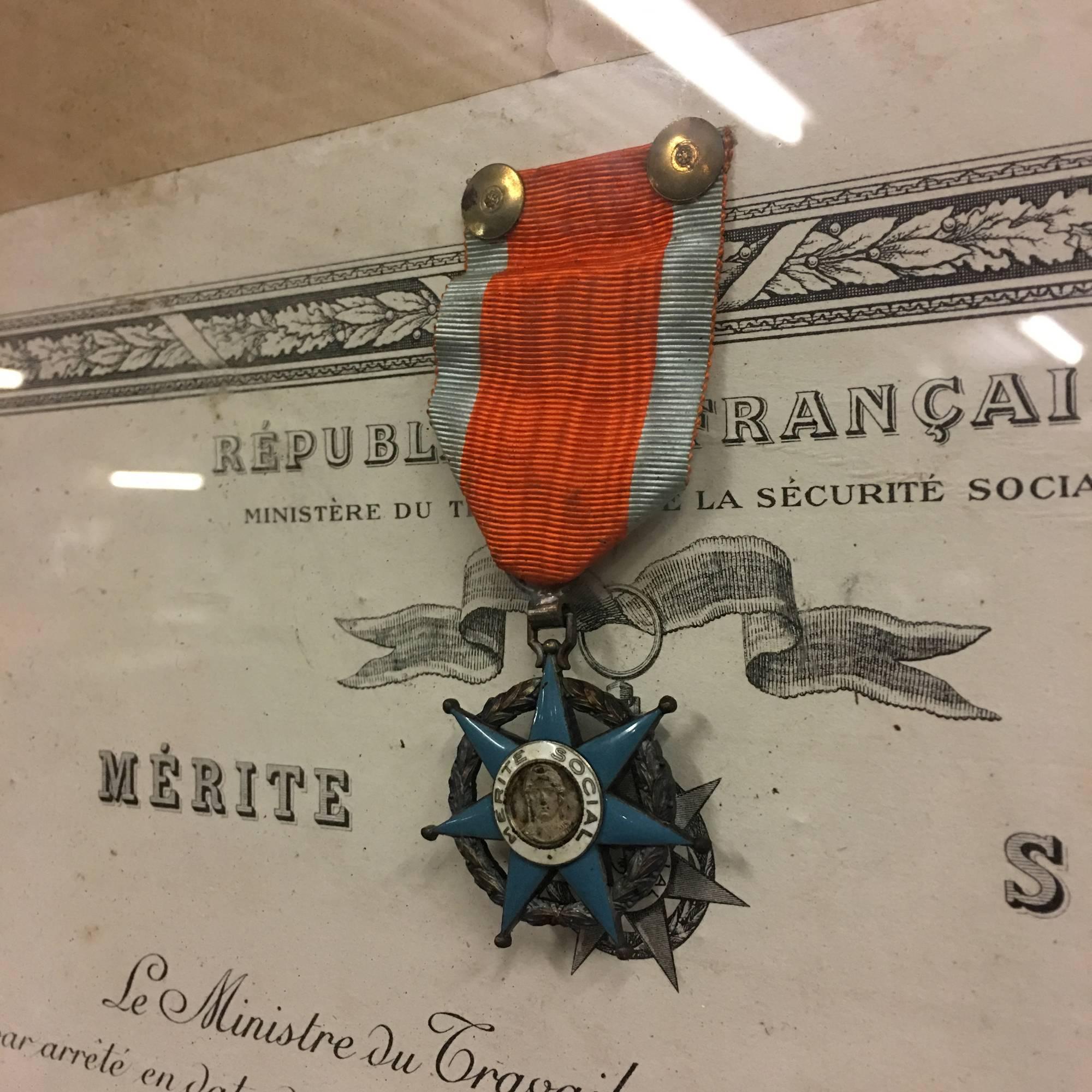 French Order of Societal Merit 1948, France with Authentic Medal For Sale