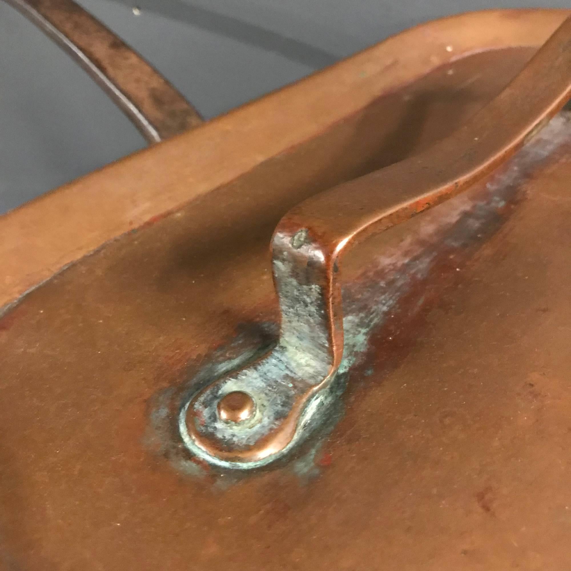 French Oval Copper Pan with Lid